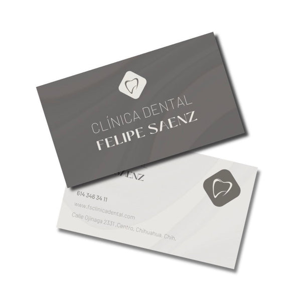 Tarjetas clásicas, impresión a 2 caras + laminado.