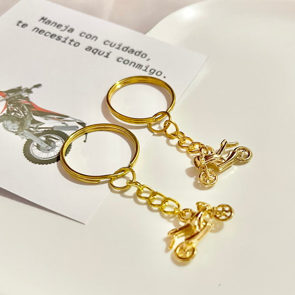 Par llaveros moto.