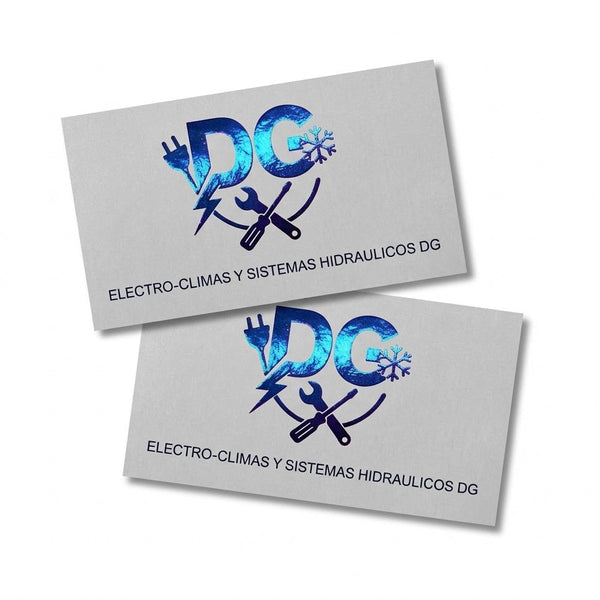 Tarjetas impresión a 1 cara + FOIL en logo