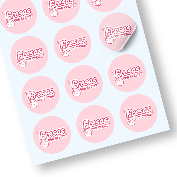 Plantilla de stickers circulares