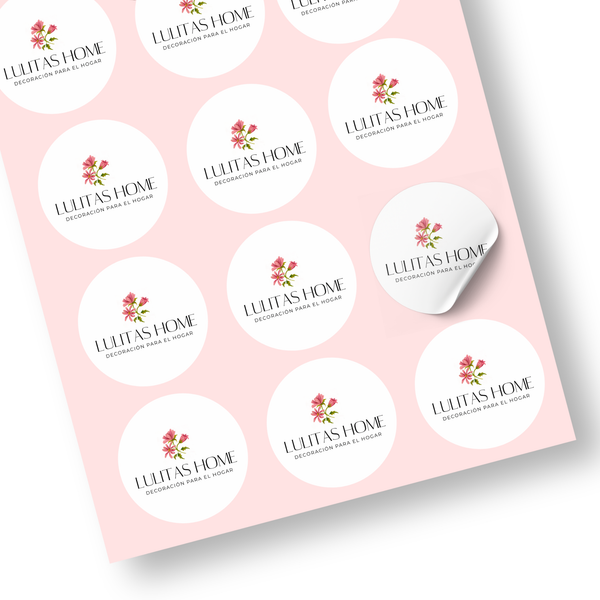 Plantilla de stickers circulares