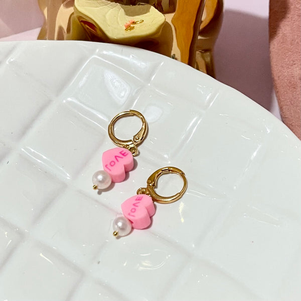 Huggies corazón perla de río.