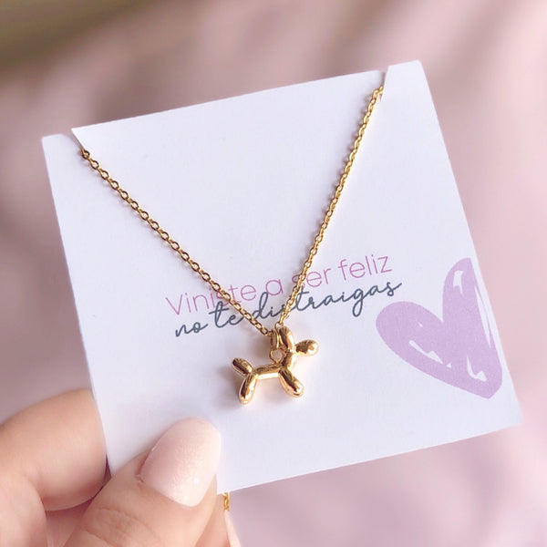 Collar perrito de globo.