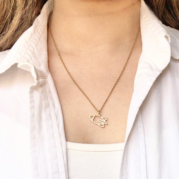 Collar cohete espacial.