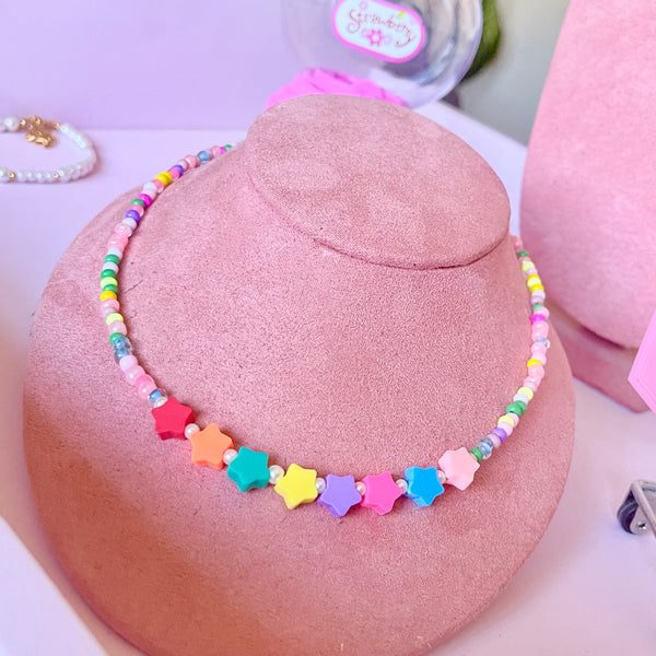 Collar Estrellas fimo.