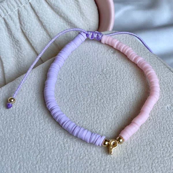 Pulsera inicial Chapa de oro.