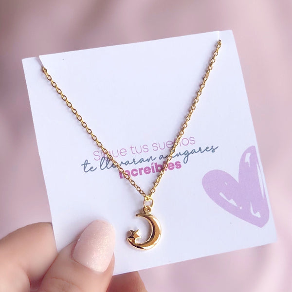 Collar luna con estrella.