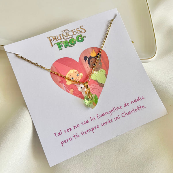 Collar corazón verde