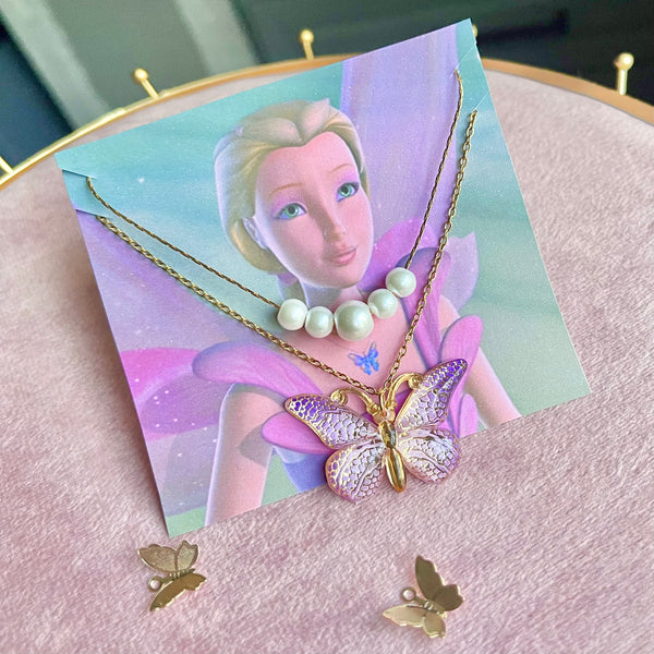 Dúo mariposa morado.